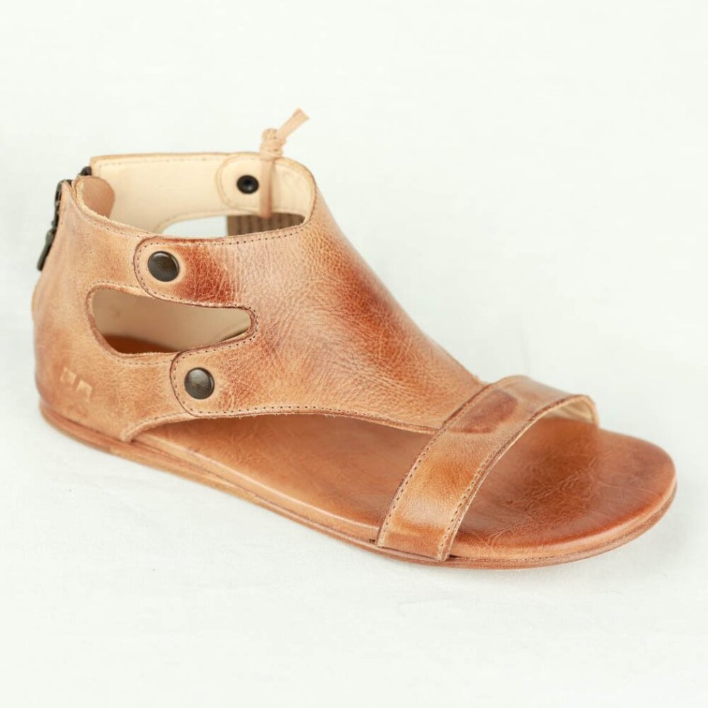 Bed Stu Women's Open-Toe Leather Sandal in Distressed Tan
